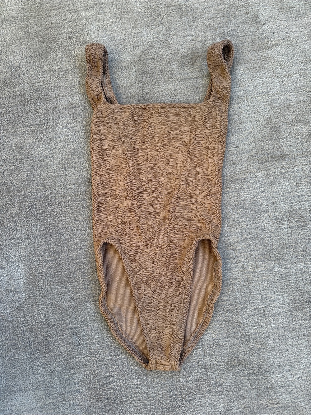 Hunza G Square Neck in Metallic Cocoa - Picture 2 of 5